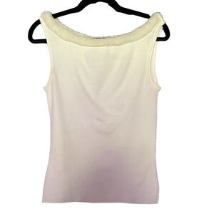 Le Chateau 90s clubbing shirt with faux fur M